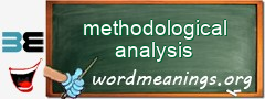 WordMeaning blackboard for methodological analysis
